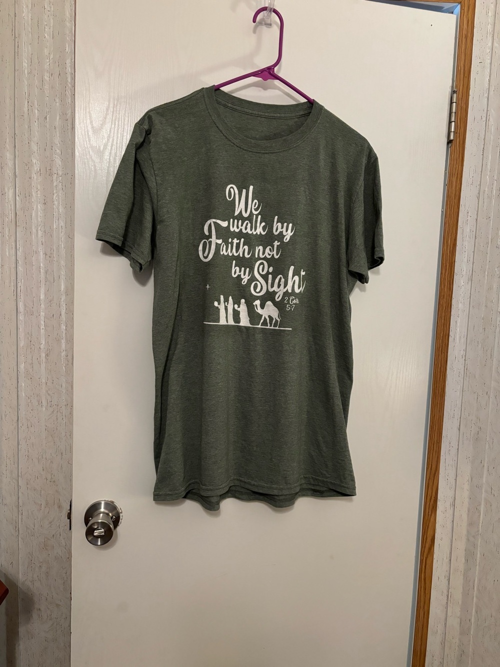Olive Green Graphic Faith T-Shirt